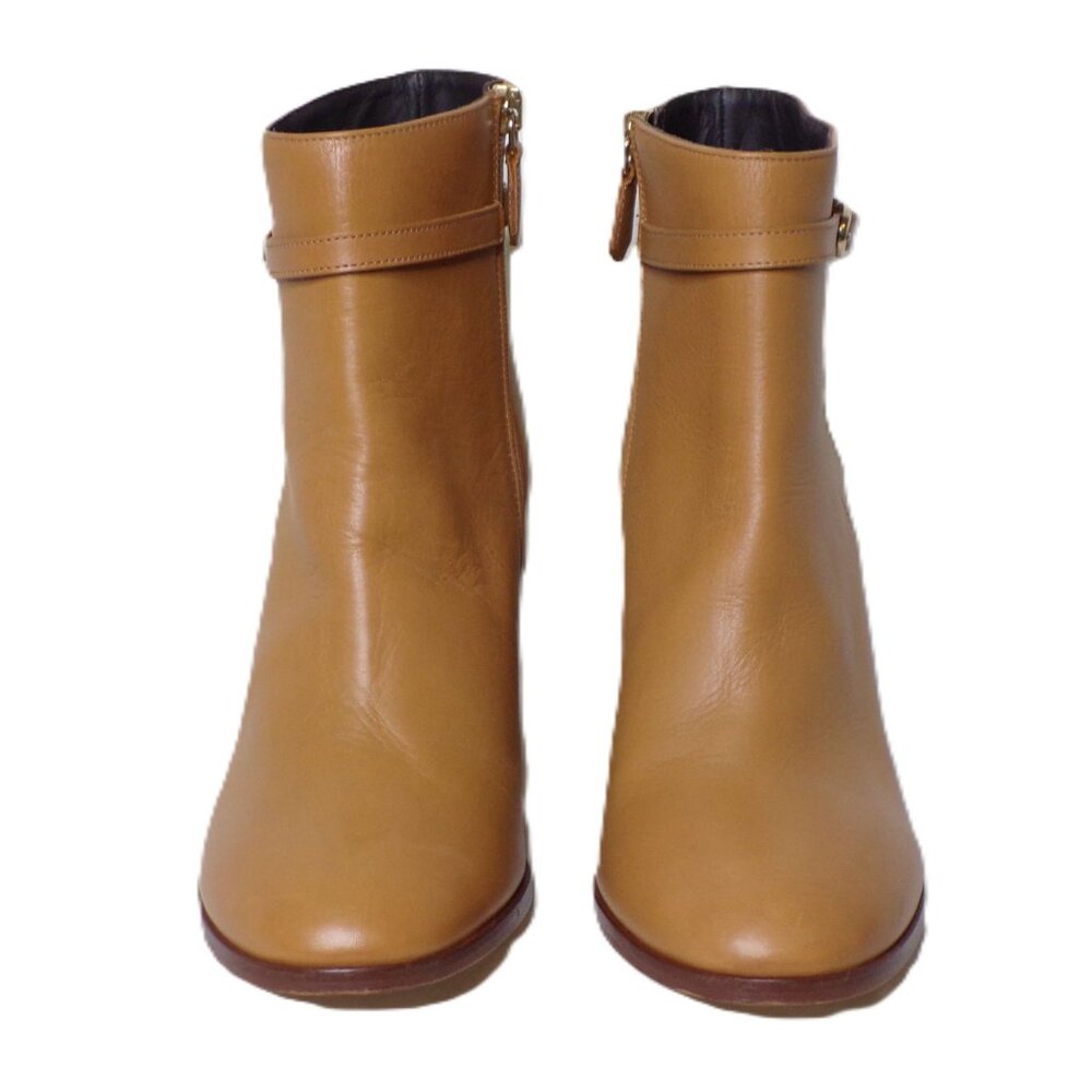 🆕 LK BENNETT Bryony Leather Belted Ankle Boot 8 Camel Tan - Picture 6 of 12